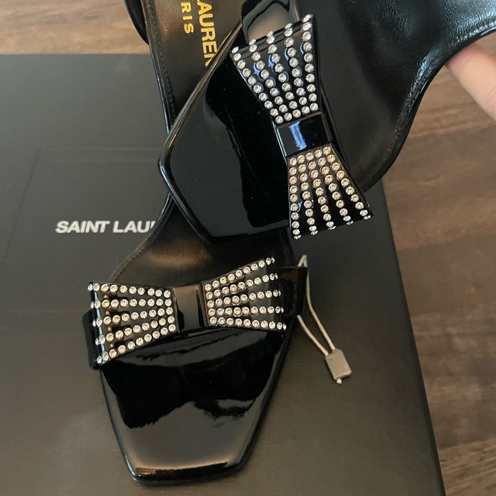 SOLD Saint Laurent Crystal Sandals - Picture 8 of 10